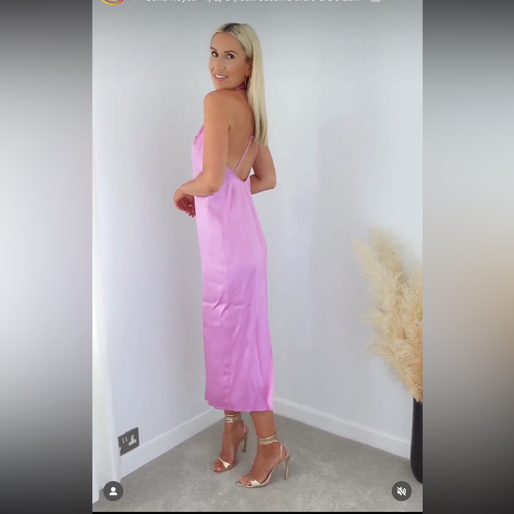 ZARA SATIN DRESS - Picture 6 of 15